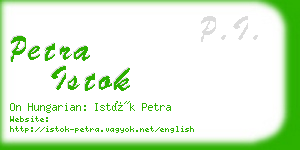 petra istok business card